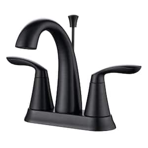 Stilleto 4 in. Centerset 2-Handle Bathroom Faucet with Drain Assembly, 1.2 GPM, Rust Resist in Oil Rubbed Bronze