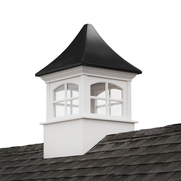Good Directions Westport 26 in. x 26 in. x 42 in. Vinyl Cupola with Black Aluminum Roof