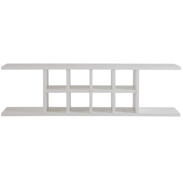Hampton Bay Ready to Assemble 48 in. x 13 in. x 11 in. Flex Shelving Wall Cabinet with Dividers in White