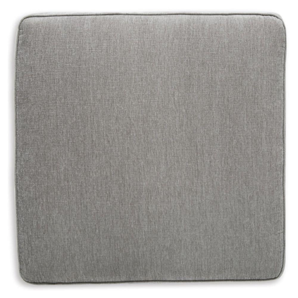 Altari Gray Chenille Oversized Accent Ottoman