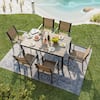 Tozey Alfresco 7-Piece Bronze Steel Outdoor Dining Set T-LCRC206BG