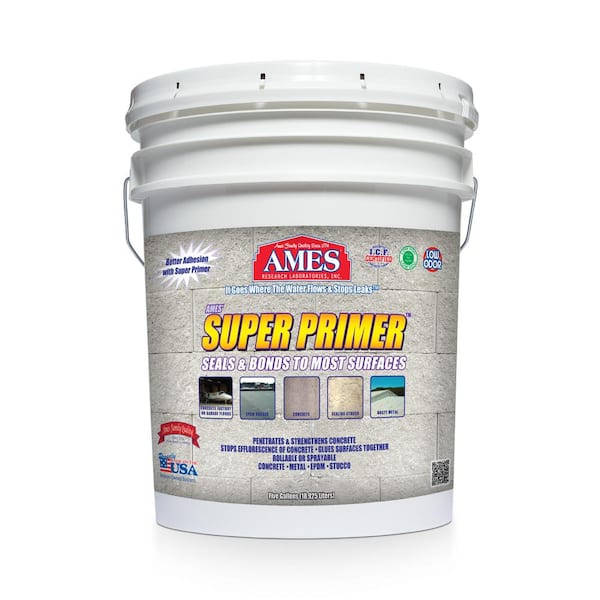 Ames Super Primer 5 gal. Acrylic Clear Interior/Exterior Adhesive