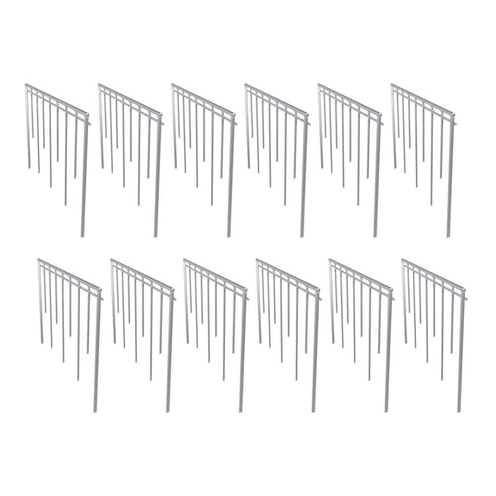 Zinc-Coated Steel Animal Dig Barrier Fence 12-Pack