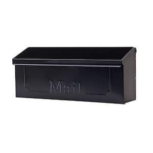 Townhouse Black, Small, Steel, Horizontal, Wall Mount Mailbox