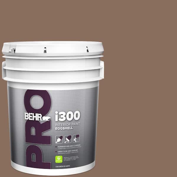 BEHR PRO 5 gal. #N190-6 Nut Brown Eggshell Interior Paint