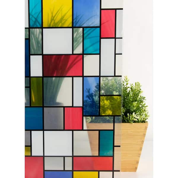 Fablon 67.5 cm x 2 m Roll Mondrian Self Adhesive Window Film