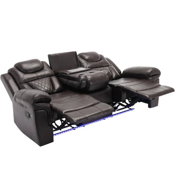 Merax 83.1 in Flared Arm Faux Leather Rectangle Manual