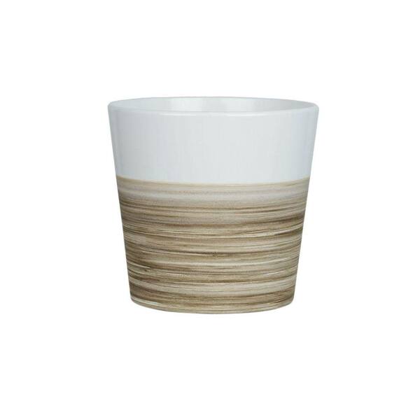 Pennington 7.75 in. Small White Ceramic Bamboo Pot