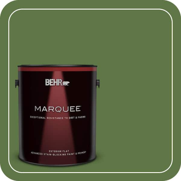 BEHR MARQUEE 1 gal. #420D-7 Dill Pickle Flat Exterior Paint & Primer