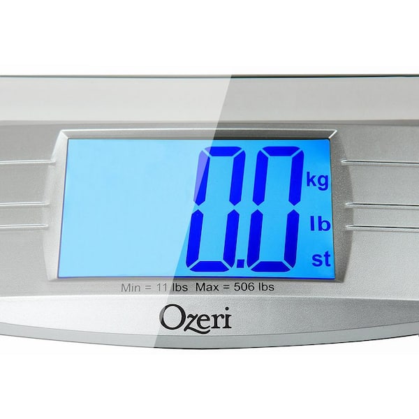 Ozeri Precision Digital Bath Scale (400 lbs. Edition) in Tempered Glass  with Step-On Activation ZB18-BL - The Home Depot