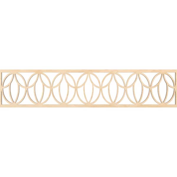 Ekena Millwork Shoshoni Fretwork 0.25 in. D x 46.75 in. W x 10 in. L Birch Wood Panel Moulding