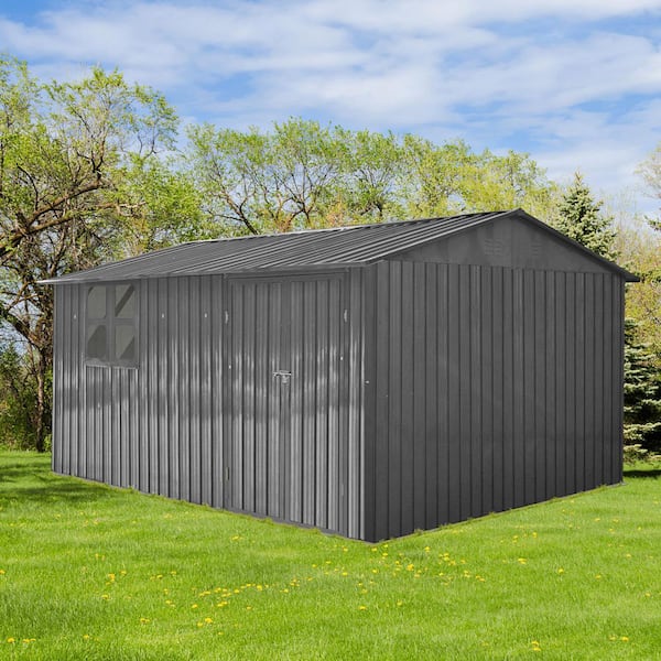 Tenleaf 10 ft. W x 12 ft. D Metal Outdoor Garden Storage