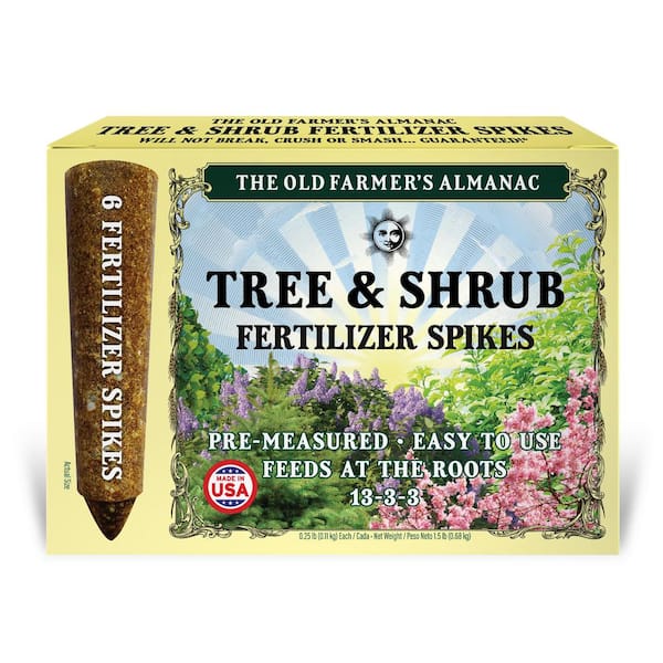 SIMPLYGRO Old Farmer's Almanac 1.5 lbs. Natural Tree and Shrub Fertilizer Spikes (6-Count TruSpikes)