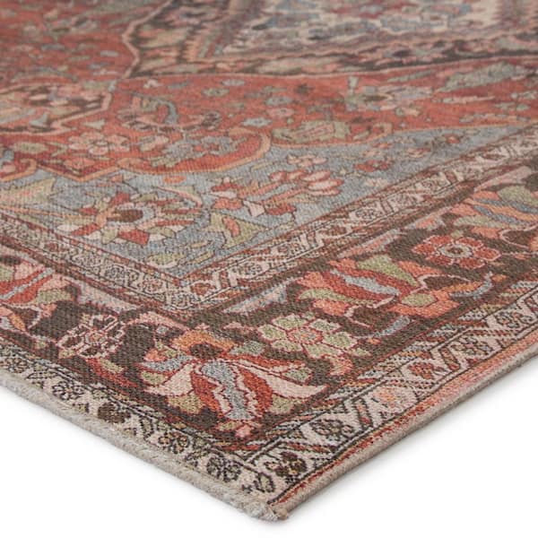 Fenella Rust/Gray 5 ft. x 8 ft. Bohemian Rectangle Area Rug