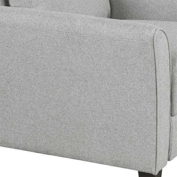 Gray Accent Arm Chair Lamb Fleece Fabric Sofa Modern Single Sofa with  Support Pillow Tool-Free Assembly XS-W1765106567 - The Home Depot