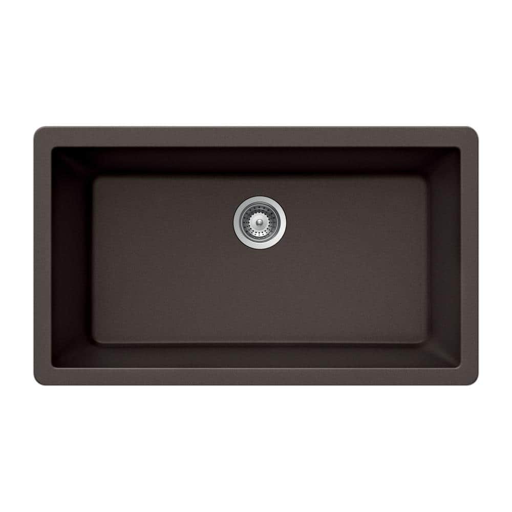 Mocha Granite Drop-In Single Bowl Kitchen Sink