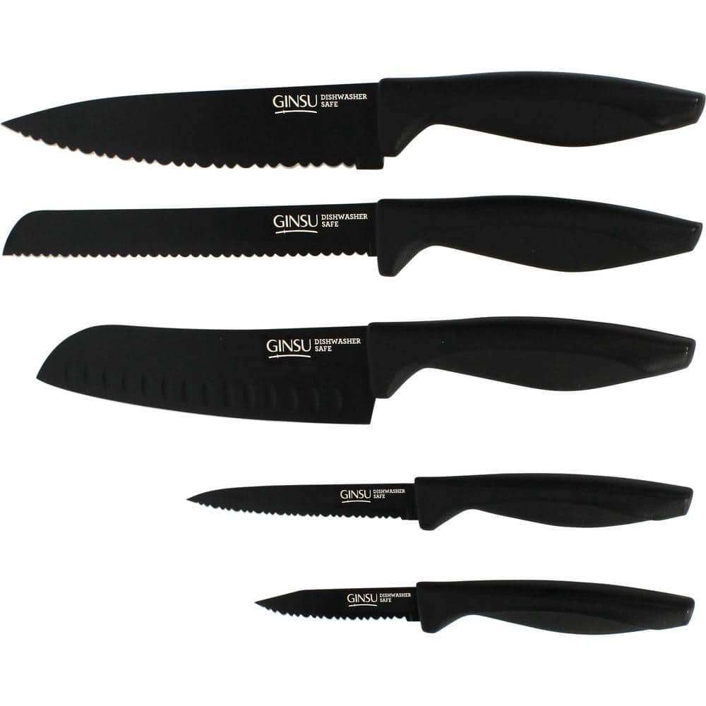  YUSOTAN Chef Knife Black Three-Piece Set of Santoku