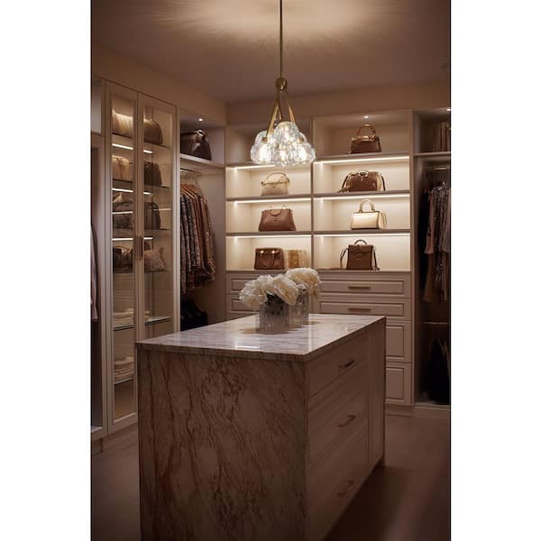 Jewel 60-Watt 6-Light Cool Brass Modern Chandelier