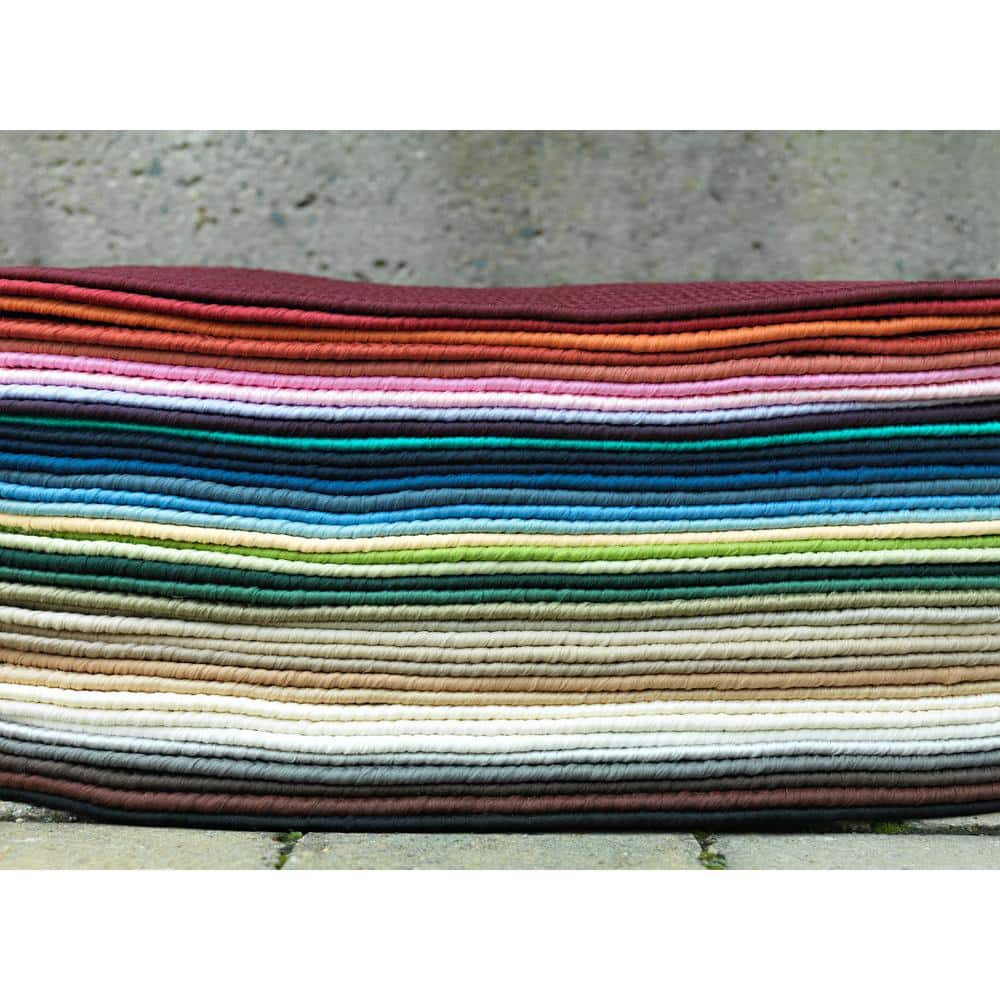 Braided Boca Raton Synthetic Oval Area Rug - Linen 2' x 8'