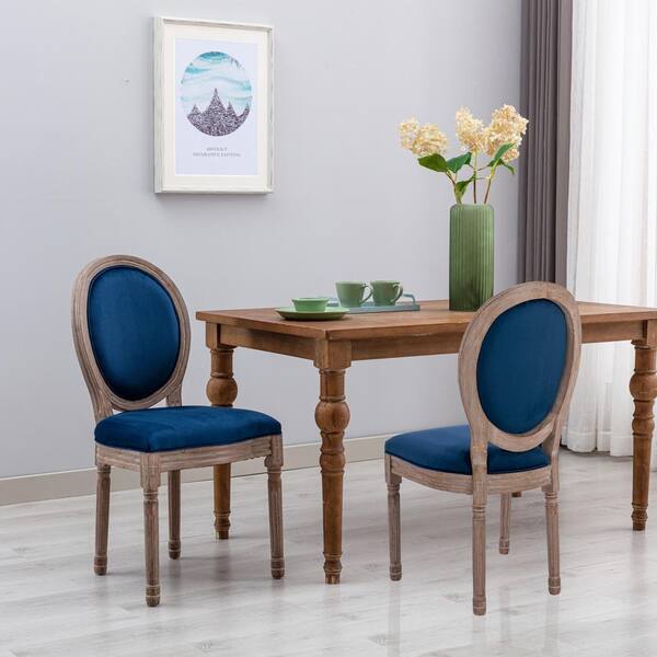 rustic blue dining chairs