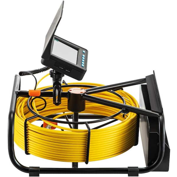 Pipeline Inspection Camera 4.3 in. Screen Sewer Camera IP68 with DVR Function, 164 ft. Snake for Home Drain Plumbing