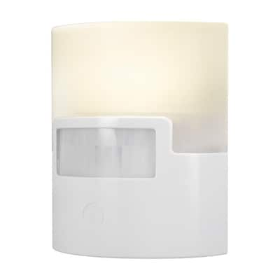 GE UltraBrite Motion-Activated LED Night Light, Plug In, White, 12201