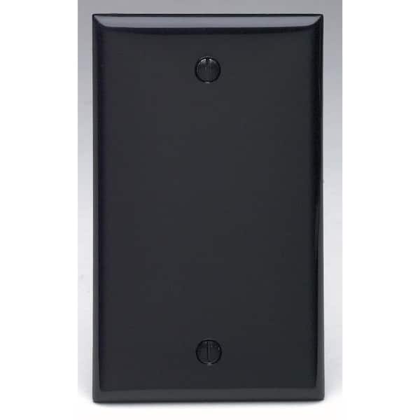 1-Gang Black Blank Plate Nylon Standard Wall Plate (1-Pack) 80714-E
