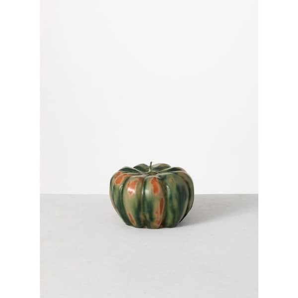 Vance Kitira 5 in. x 3.25 in. Pumpkin Decorative Candle, Multicolored