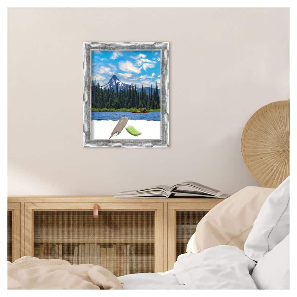Glossy Silver Polystyrene Rectangular Wall Picture Frame