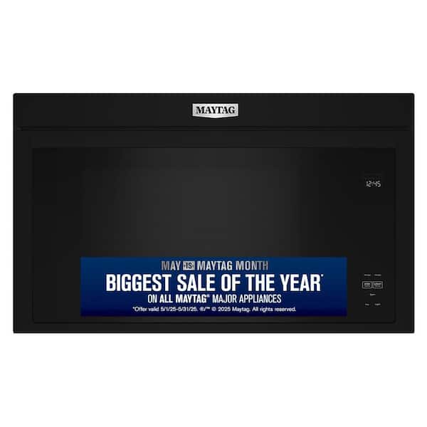 Maytag 30 in. W 1.1 cu. ft. Black Flush Built-In 1000-Watt Over-the-Range Microwave