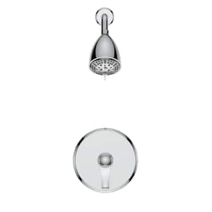 8-Spray Patterns with 1.8 GPM 4 in. Wall Mount Rain Fixed Shower Head in Chrome(Valve Included)