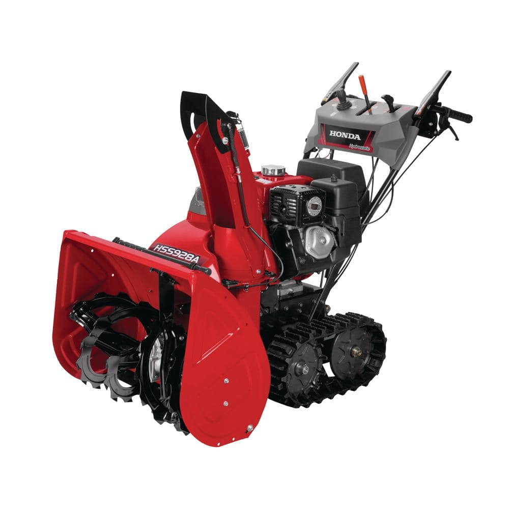 Honda 28 In Hydrostatic Track Drive Two Stage Gas Snow Blower With Electric Start And Joystick 6766