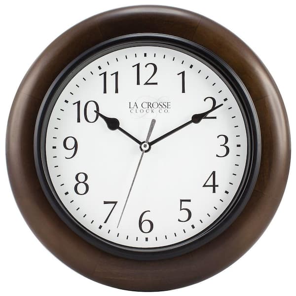 Decorative Classic Brown Round Wall Clock For Living Room, Kitchen, Dining  Room, Plastic