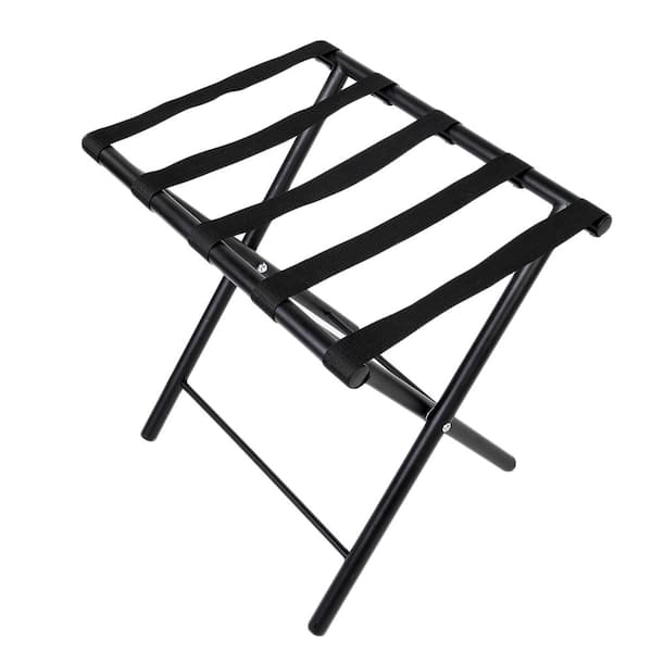 Unbranded 20 in. H x 16 in. W x 20 in. D Black Portable Iron Steel Stoving Varnish Luggage Shelf
