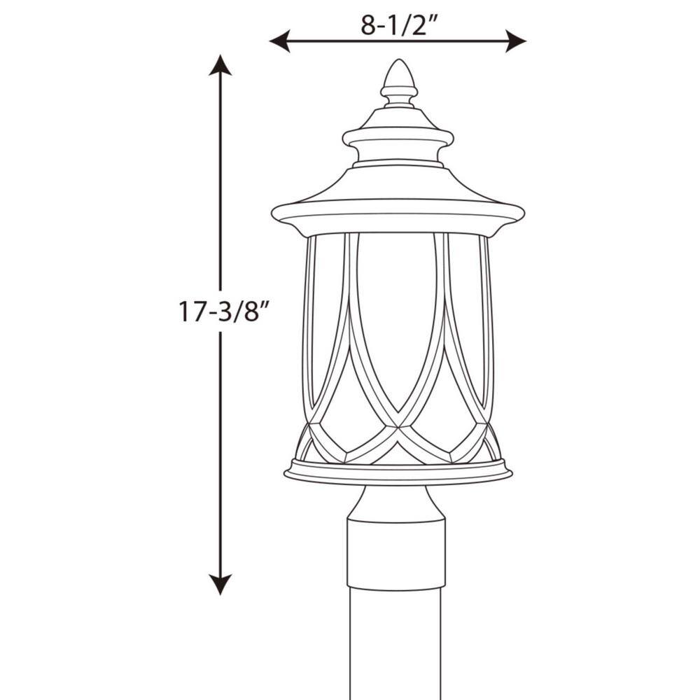 Aged Copper 17" Ceramic Outdoor Post Lantern
