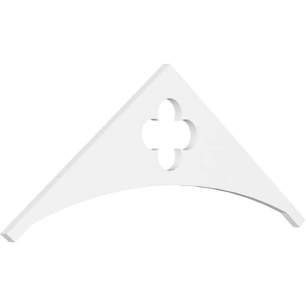Ekena Millwork 1 in. x 48 in. x 18 in. (9/12) Pitch Turner Gable Pediment Architectural Grade PVC Moulding