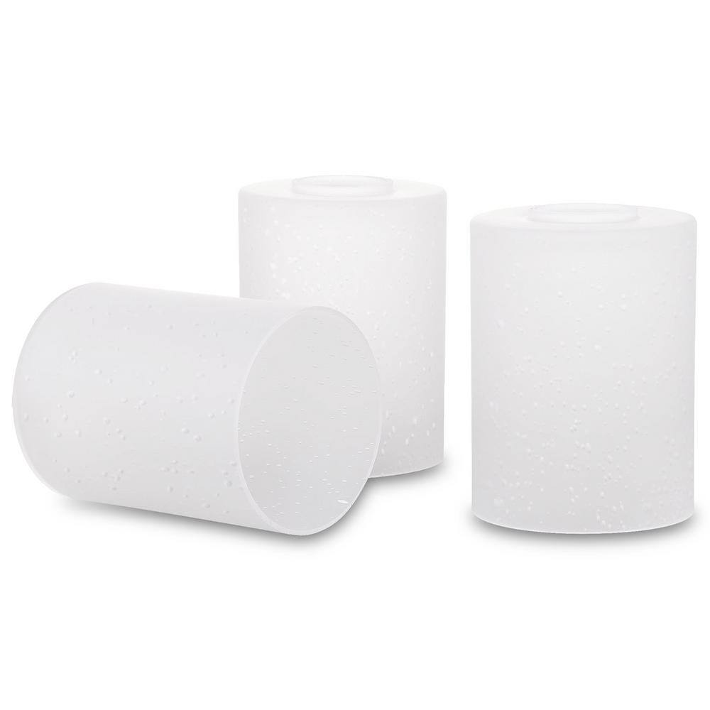 Phoebe 5 in. White Frosted Glass Cylindrical Pendant/Sconce/Vanity Shade with 1.63 in. Neckless Fitter (3-Pack) price history on PriceWatchPro