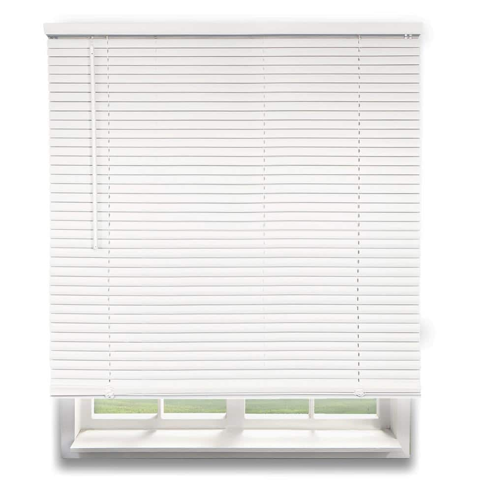 Chicology White Cordless Blackout Vinyl Mini Blind with 1 in. Slats - 45.5 in. W x 36 in. L