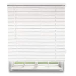 White Cordless Blackout Vinyl Mini Blind with 1 in. Slats - 63.25 in. W x 72 in. L