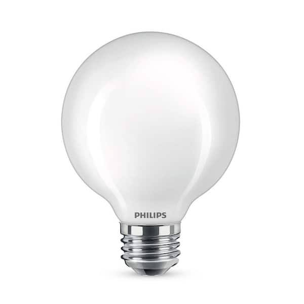 Philips 40-Watt Equivalent G25 Frosted Glass Non-Dimmable E26 LED Light Bulb Daylight 5000K (3-Pack)