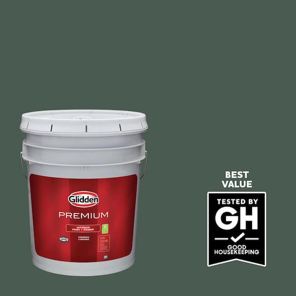 5 gal. PPG1136-7 Dark Green Velvet Eggshell Interior Latex Paint