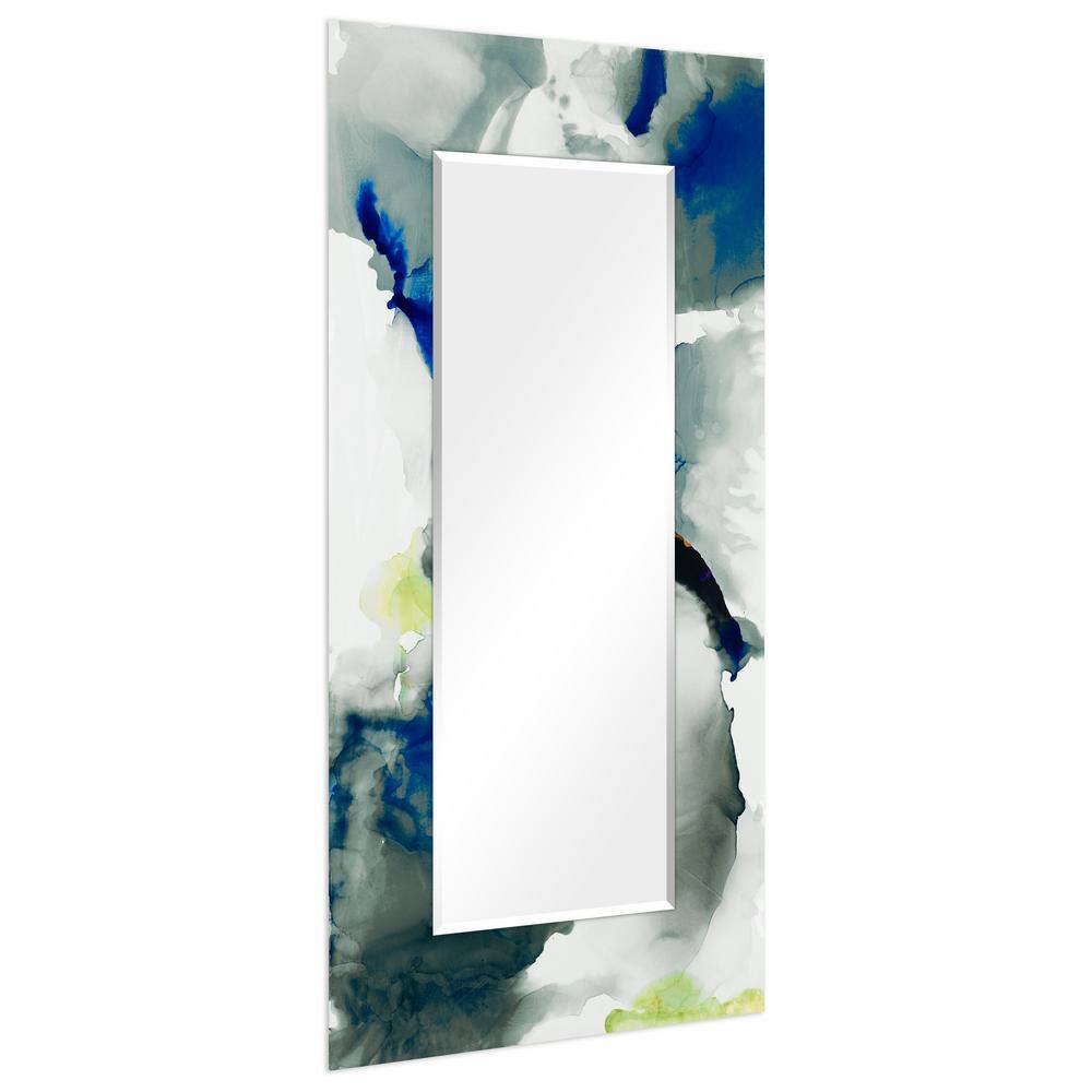 Ephemeral Abstract 72" x 36" Frameless Beveled Vanity Mirror