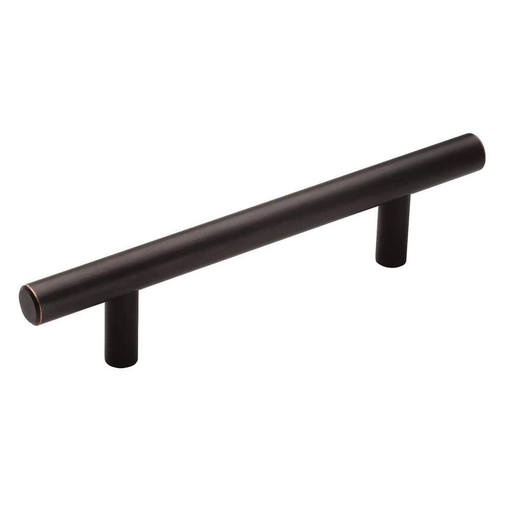 Bar Pulls 3-3/4 in. (96mm) Modern Oil-Rubbed Bronze Bar Cabinet Pull (10-Pa