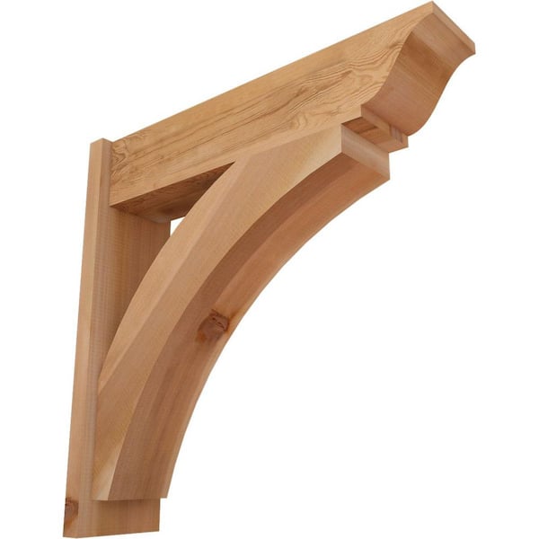 Ekena Millwork 8 in. x 30 in. x 30 in. Thorton Traditional Smooth Western Red Cedar Outlooker