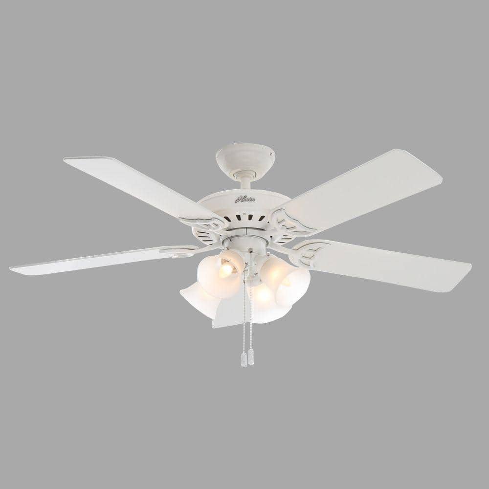 Hunter Studio Series 52 in. Indoor White Ceiling Fan with Light -  53062