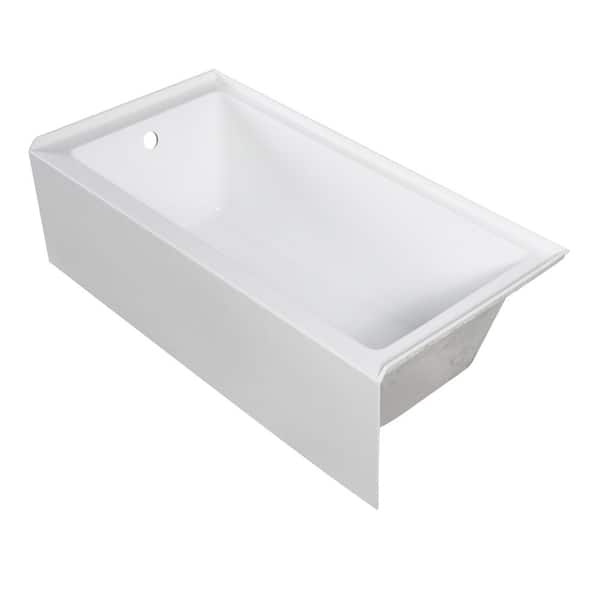 Transolid Ursula AFR 60 in. x 32 in. Soaking Bathtub with Left-Hand Drain in White
