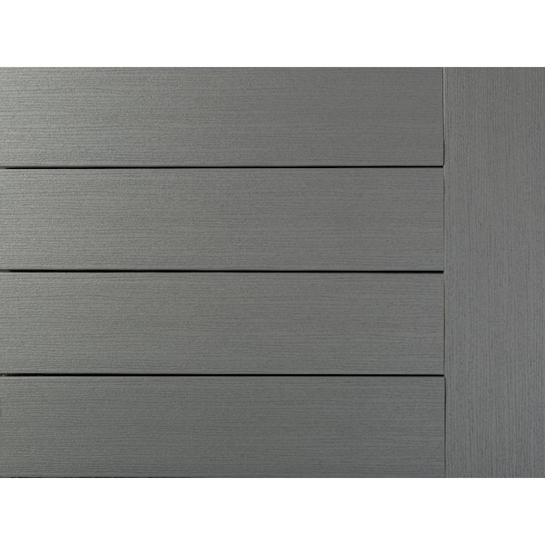 Composite Prime/Premier 1/2 in. x 8 in. x 12 ft. Square Maritime Gray Riser (Actual: 0.58 in. x 7 1/4 in. x 12 ft.)