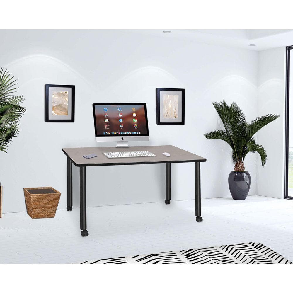 UPC 192357220153 product image for Kee 60 in x 24 in. Maple Brown Top Mobile Desk, Black Legs | upcitemdb.com