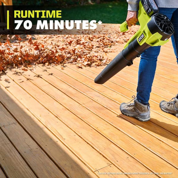 RYOBI - ONE+ 18V Cordless Battery String Trimmer/Edger and Jet Fan Blower Combo Kit (2-Tools) with 4.0 Ah Battery and Charger