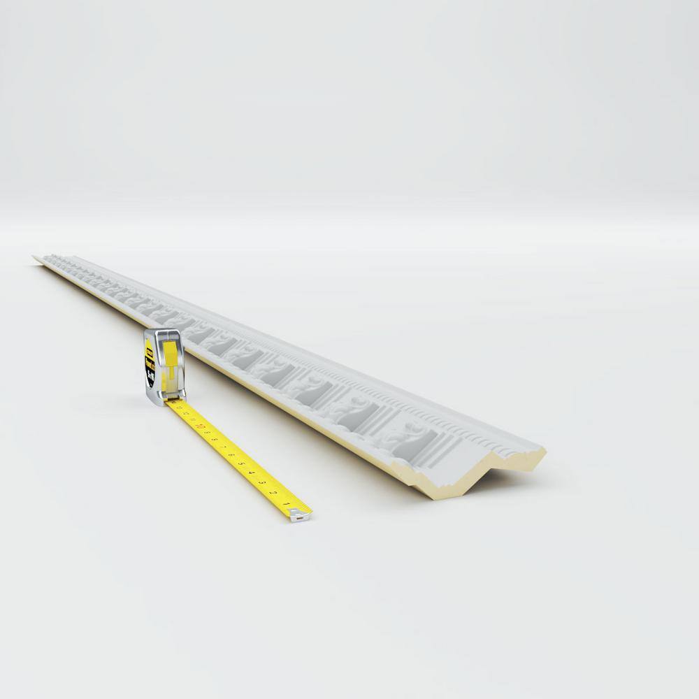 SAMPLE - Endurathane Attica Crown Moulding, 3 7/8"H x 3 5/8"P x 5 3/8"F x 12"L, Factory Primed
